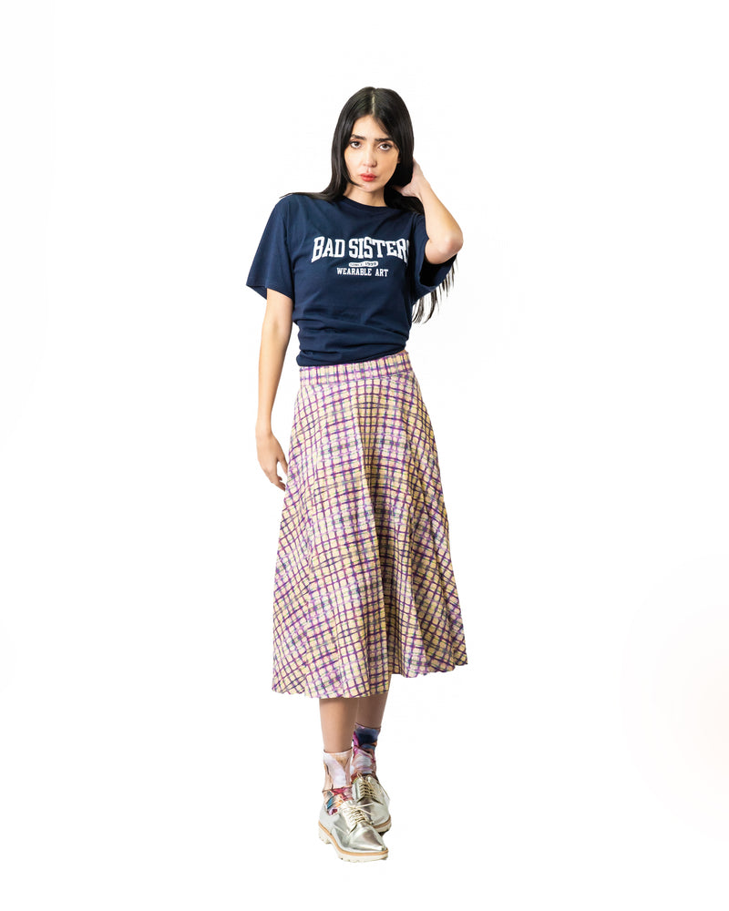 Falda Midi Escocesa