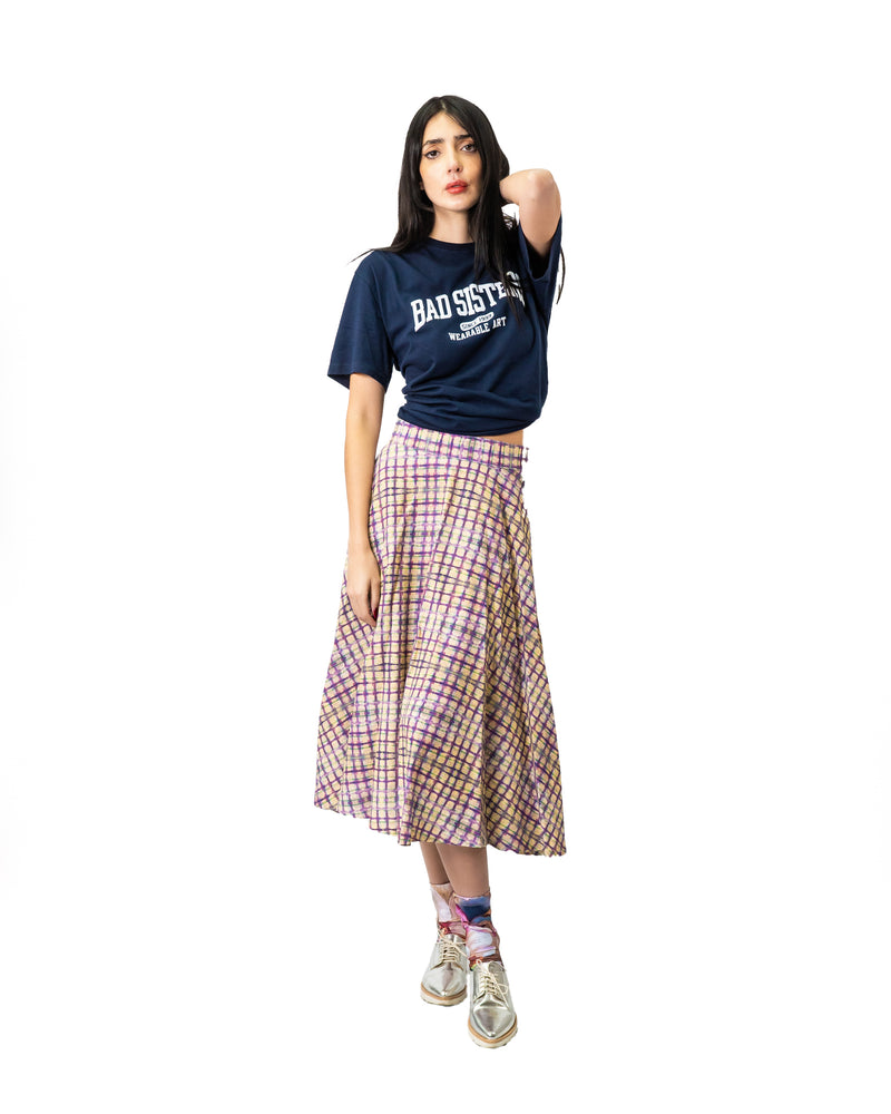 Falda Midi Escocesa