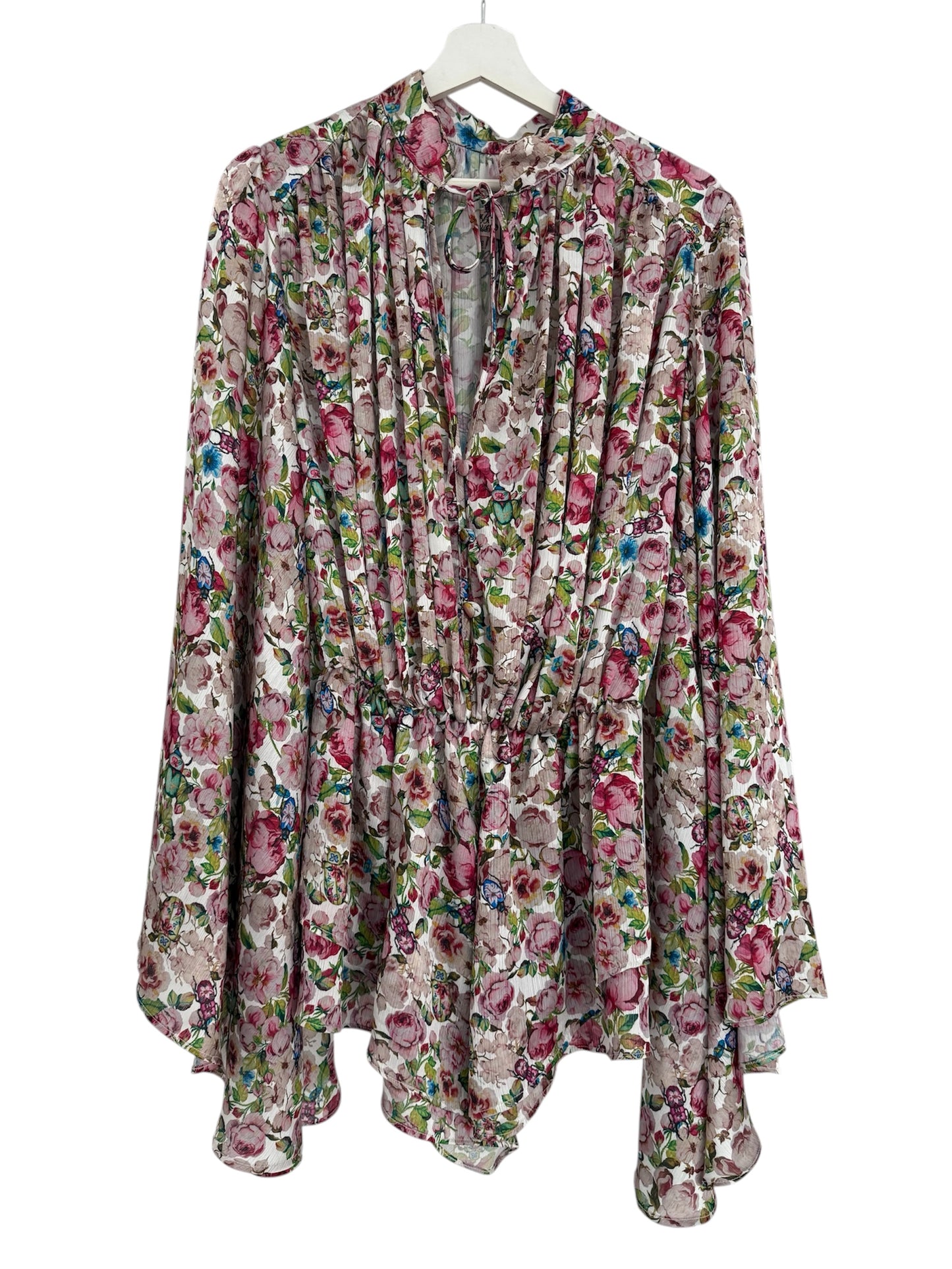 Jumpsuit corto Family Rose 🌹 mangas kimono en tela etérea