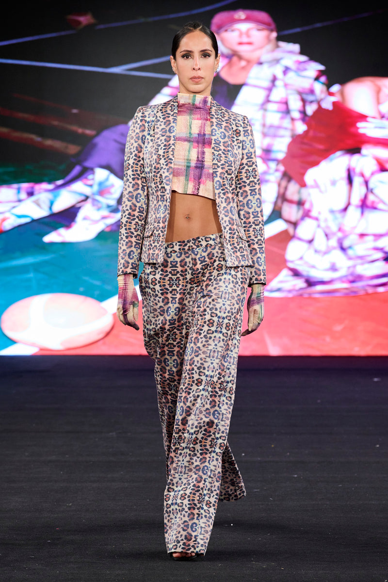 Blazer Leopardo Gabardina