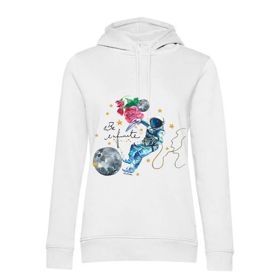 Polerón Canguro “Be Infinity” varios colores  Algodón Pintado a Mano