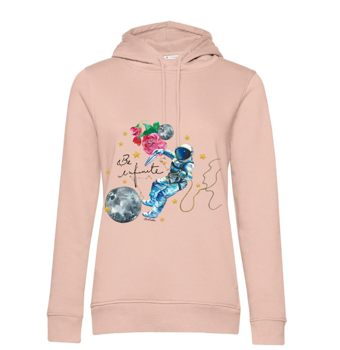 Polerón Canguro “Be Infinity” varios colores  Algodón Pintado a Mano