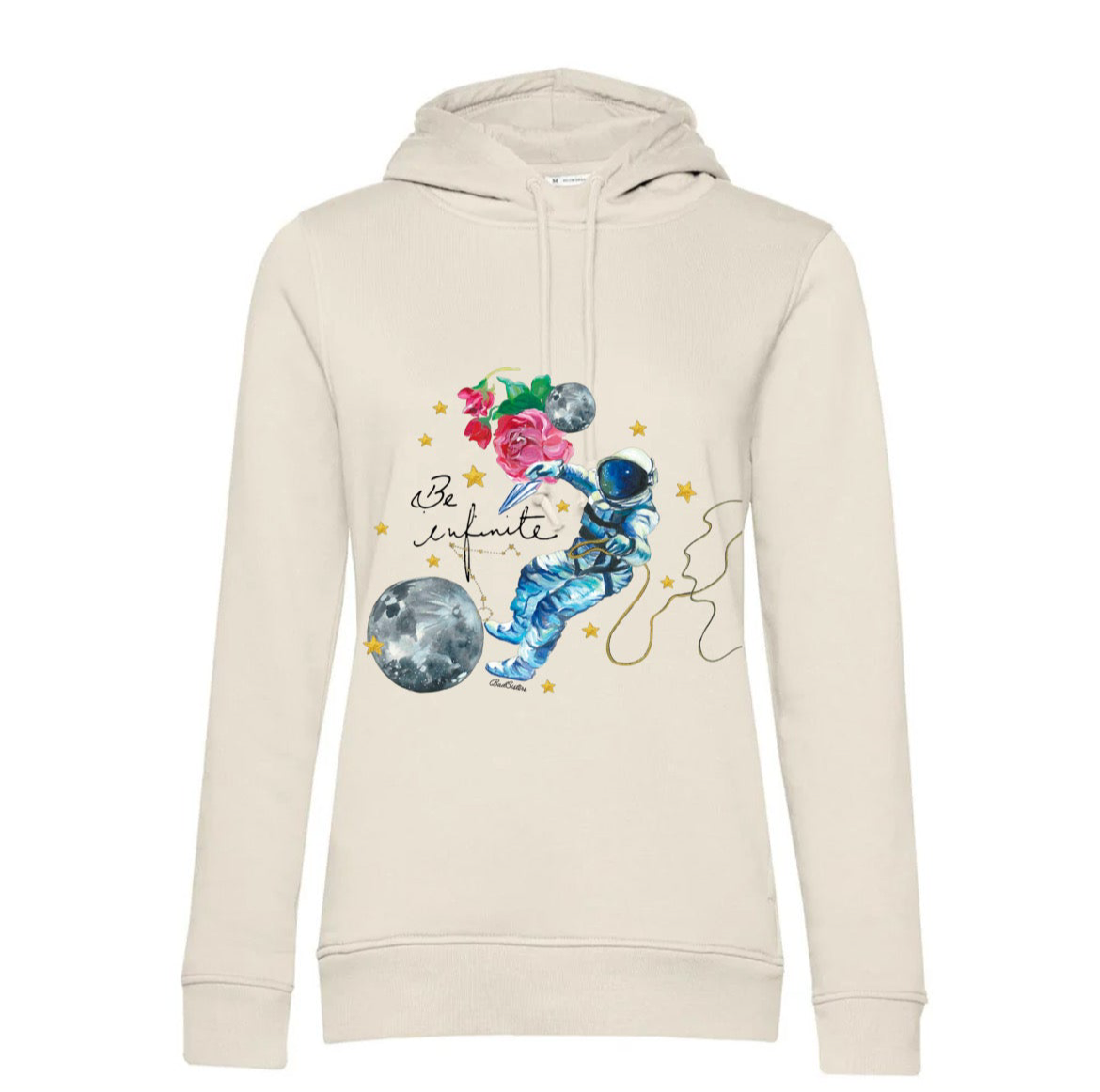 Polerón Canguro “Be Infinity” varios colores  Algodón Pintado a Mano