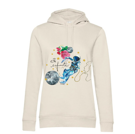 Polerón Canguro “Be Infinity” varios colores  Algodón Pintado a Mano