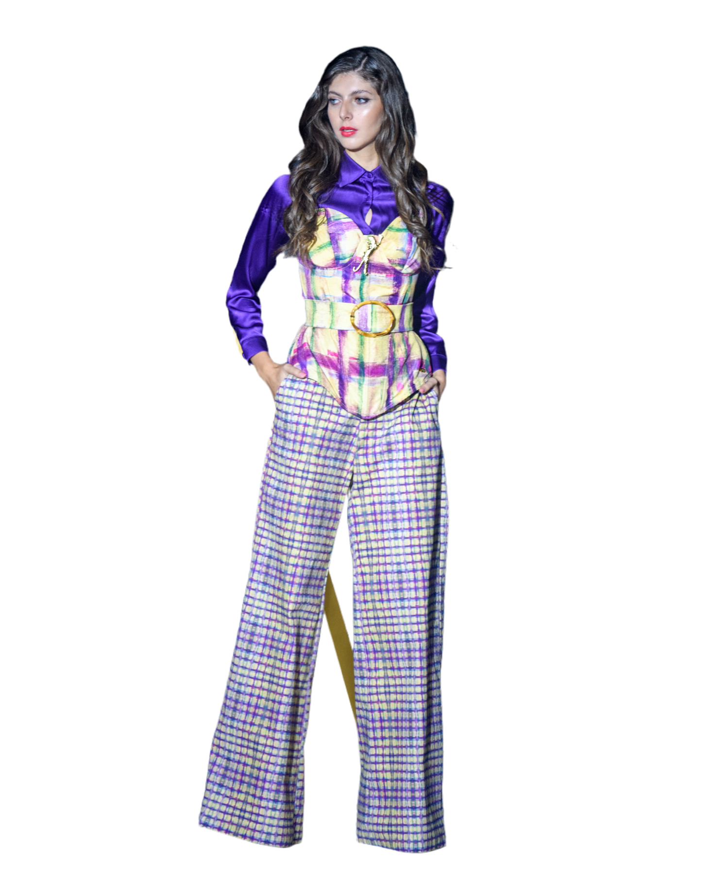 PANTALÓN SASTRE ESCOCÉS ALGODÓN