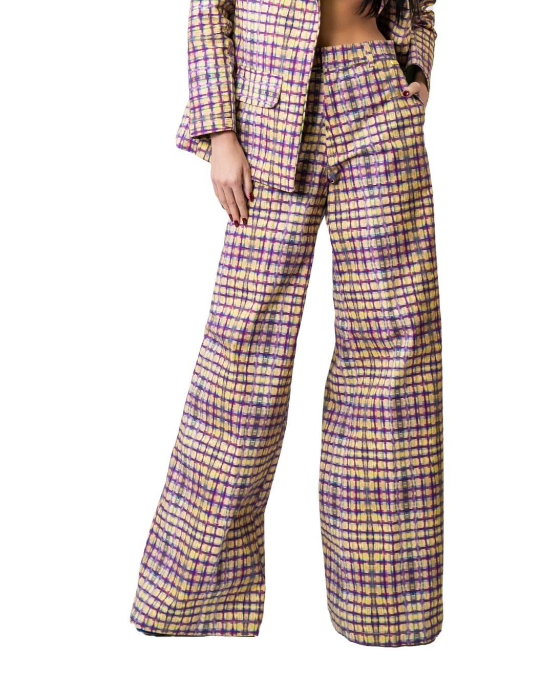 PANTALÓN SASTRE ESCOCÉS ALGODÓN