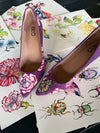 Stilettos Morados Pintados a Mano