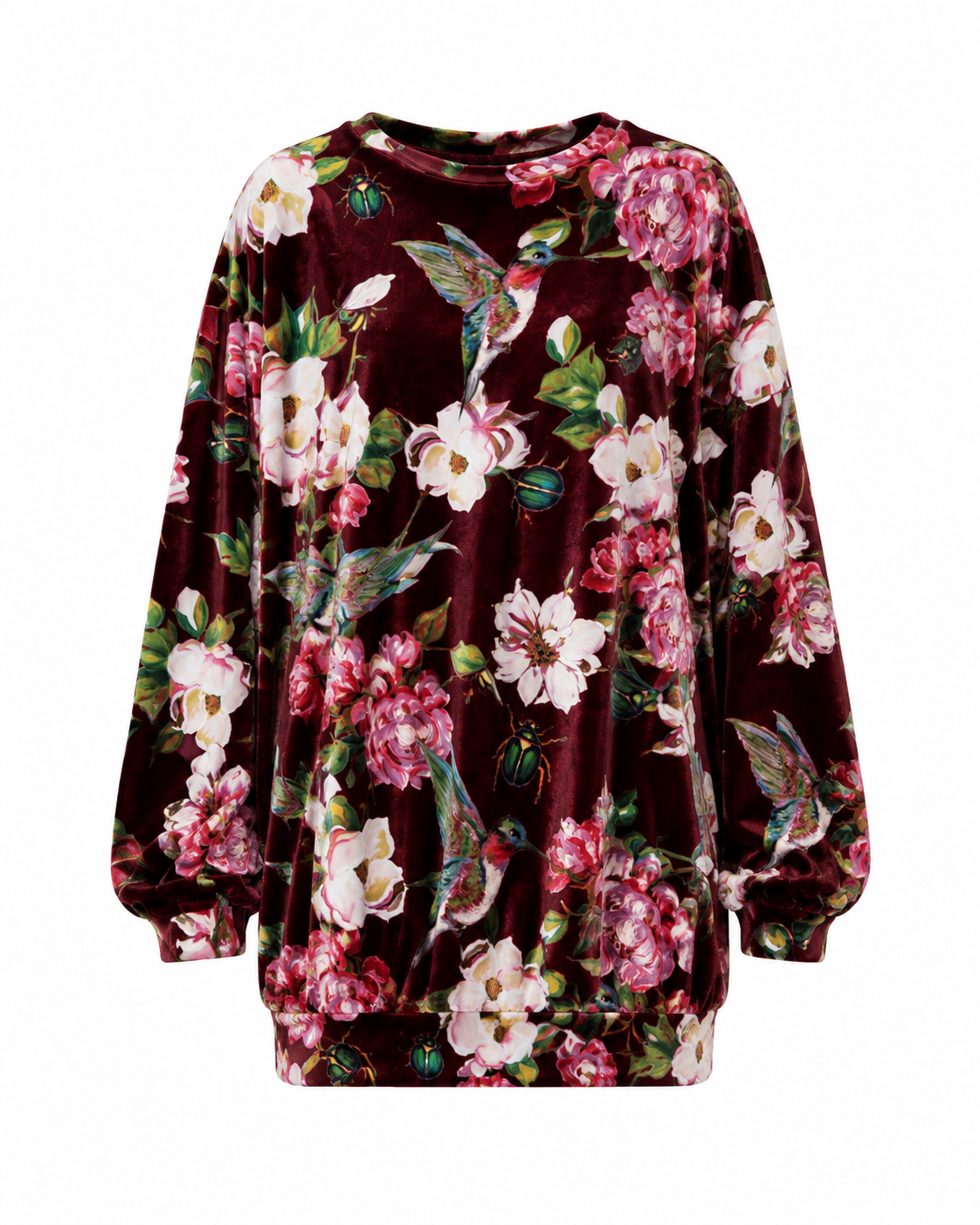 Polerón Oversize Velvet Colibrí Burdeo | PRE ORDEN