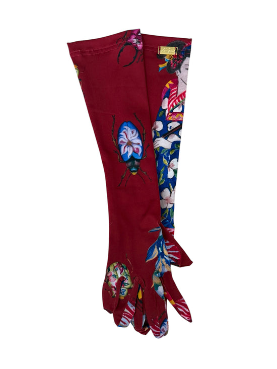 Guante de ópera Geisha roja