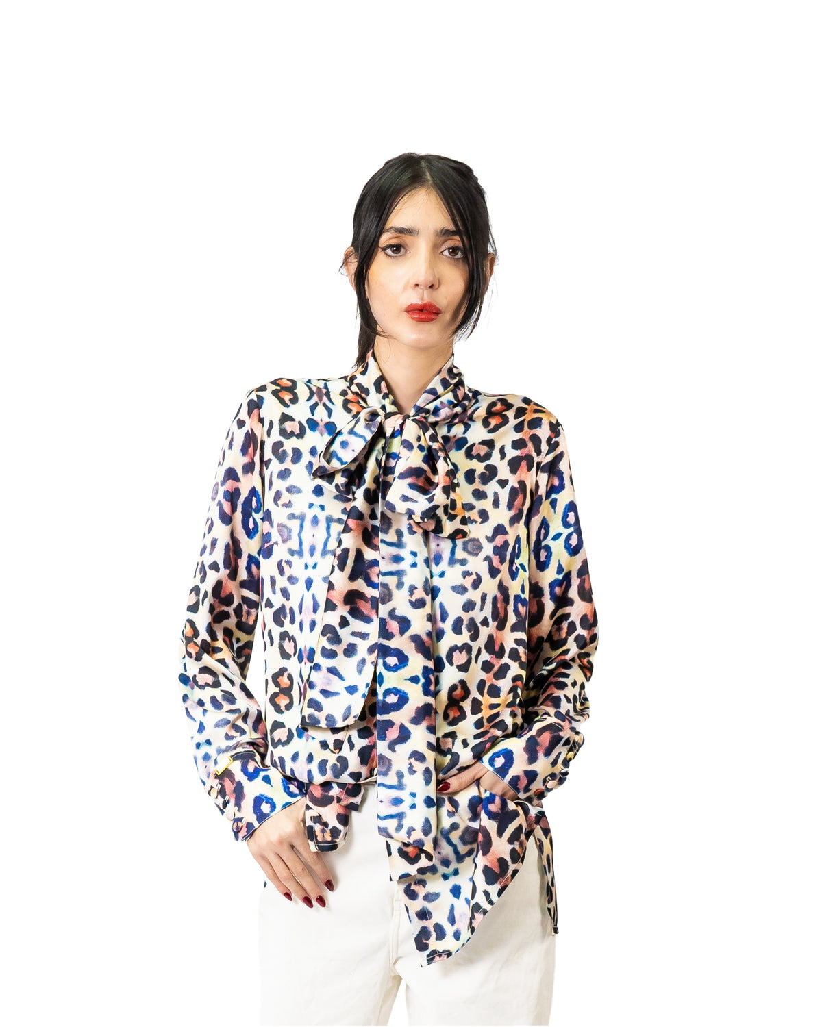 Blusa Rosetón Leopardo