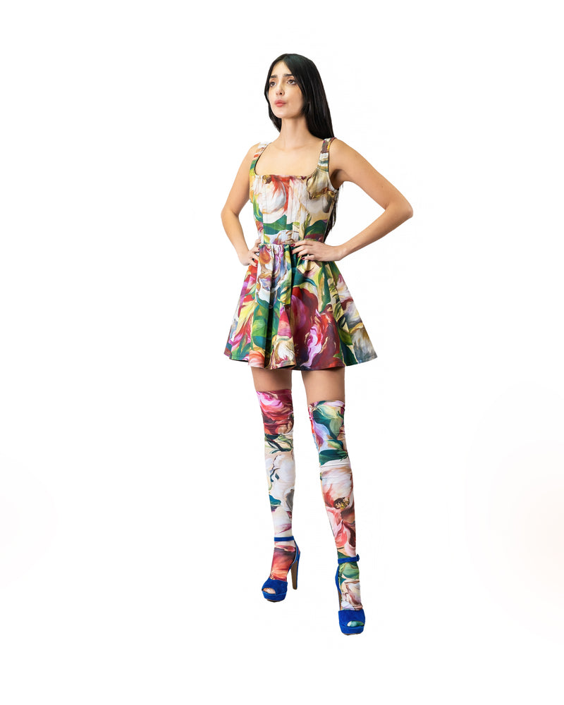 Vestido Corset Cuadro al Óleo