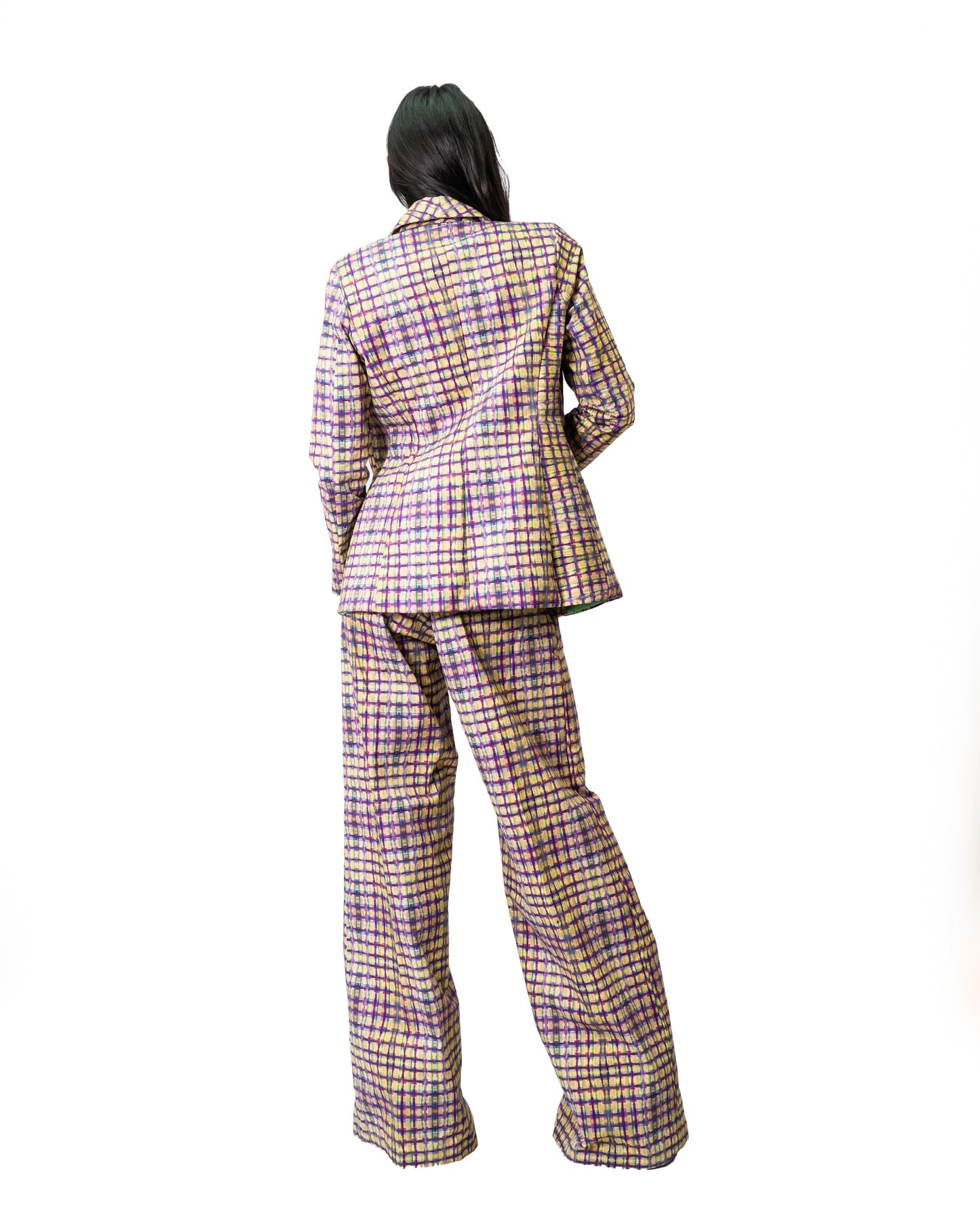 PANTALÓN SASTRE ESCOCÉS ALGODÓN