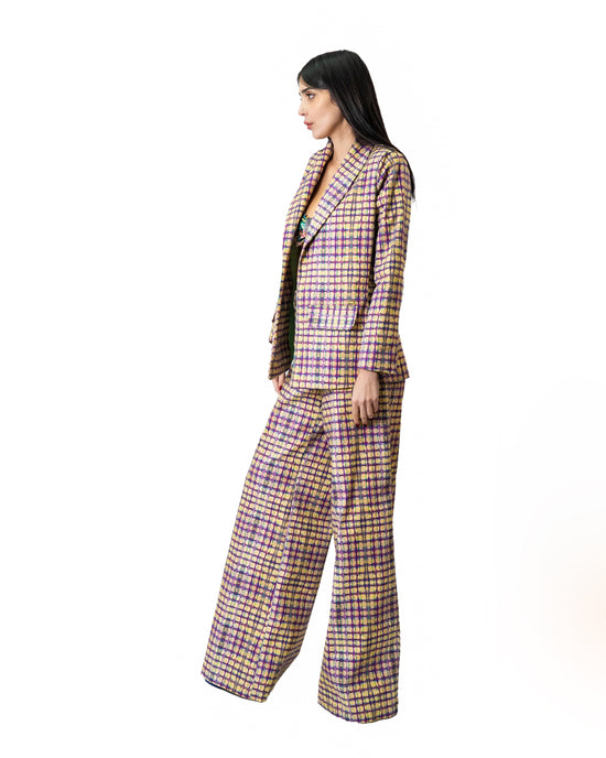 PANTALÓN SASTRE ESCOCÉS ALGODÓN