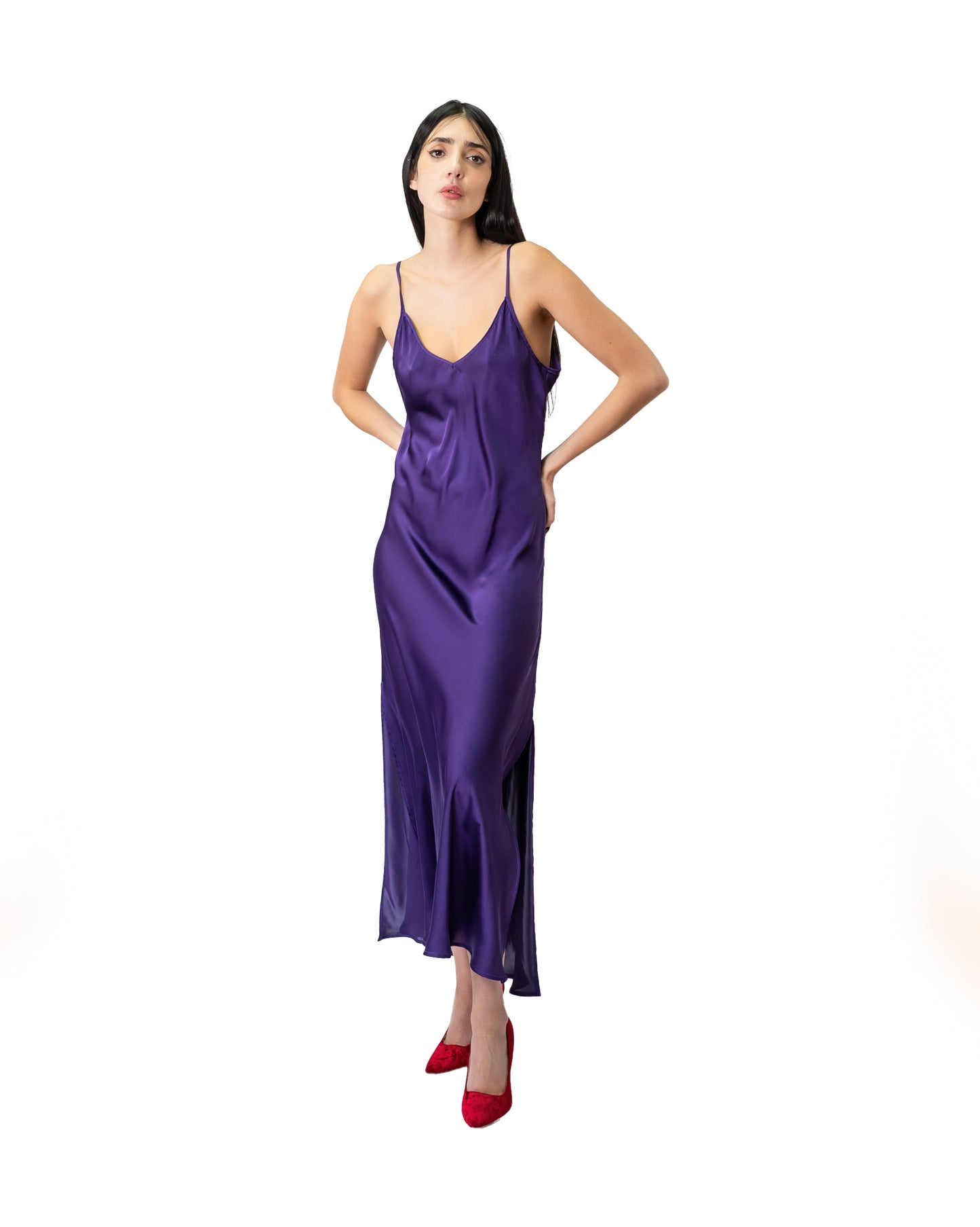 VESTIDO LENCERO PABILO MORADO