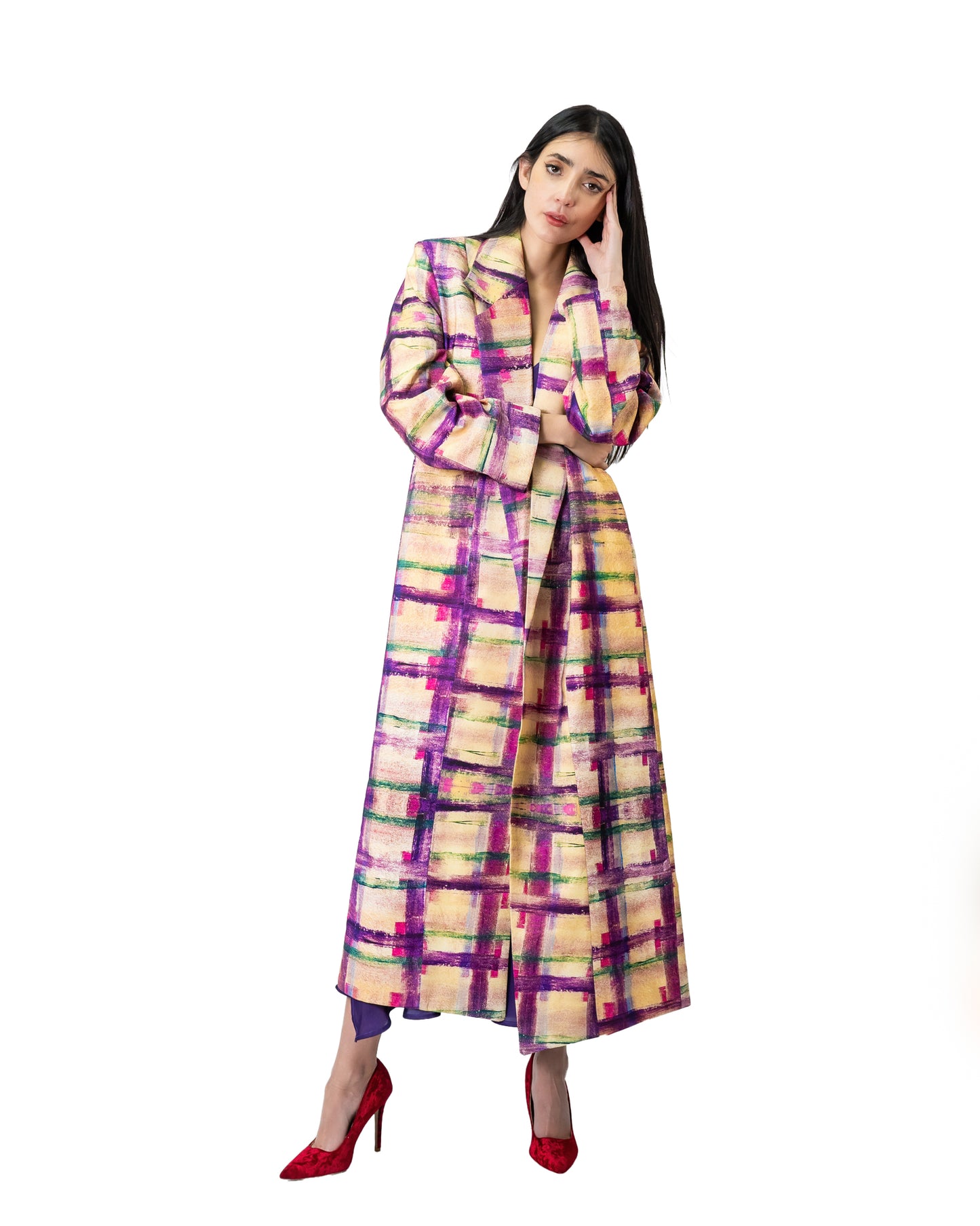 BLAZER LARGO ESCOCÉS