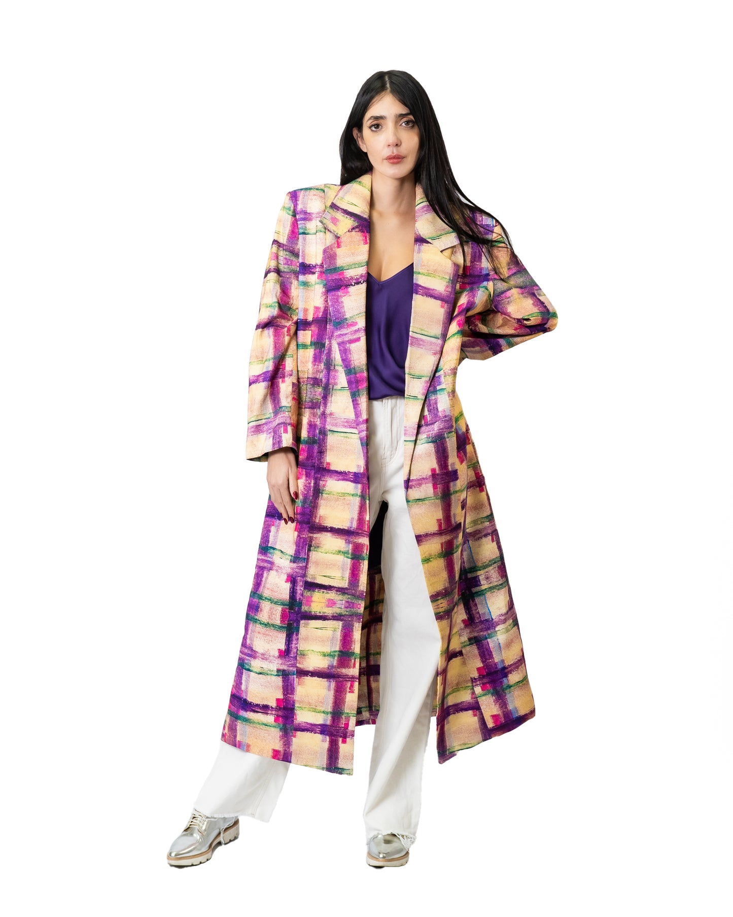 BLAZER LARGO ESCOCÉS