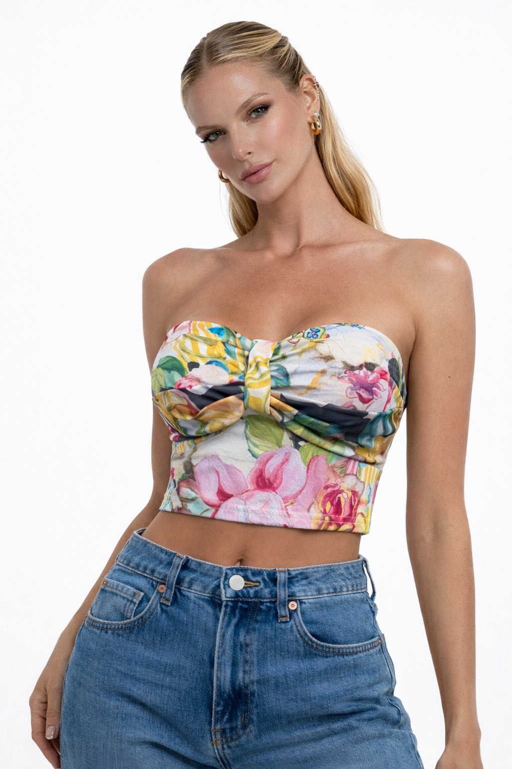 Top mom Geisha verde