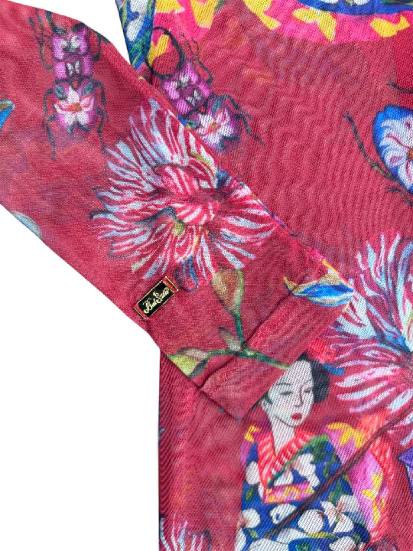 Catsuit de malla “segunda piel” con arte pintado a mano - edición limitada