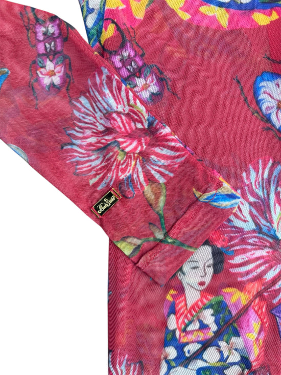 Catsuit de malla “segunda piel” con arte pintado a mano - edición limitada