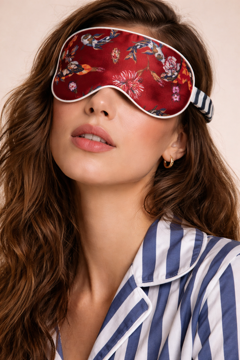 Antifaz De Seda - Geisha Rojo