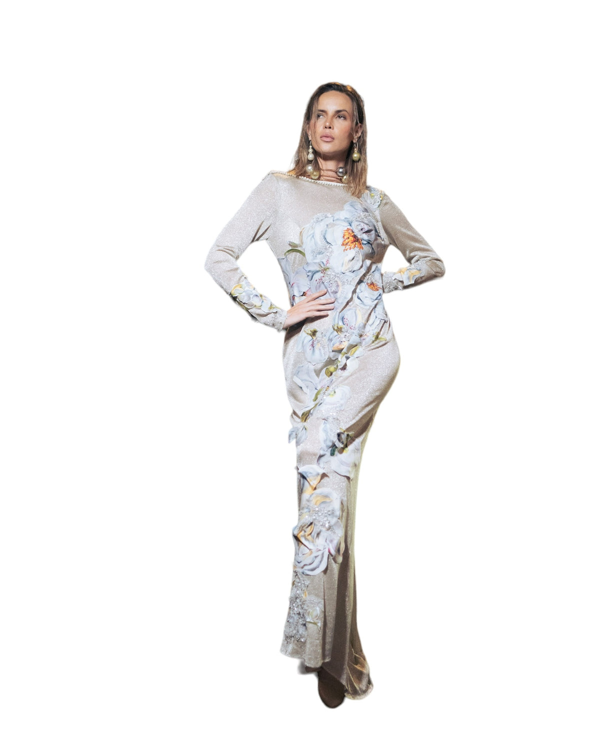 Vestido Bridal Silver Peony