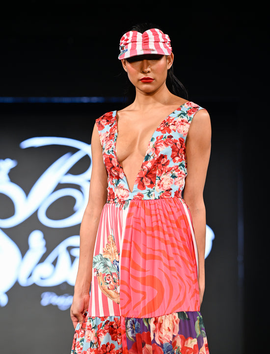 009 / 017 - Vestido Escote profundo Rayas