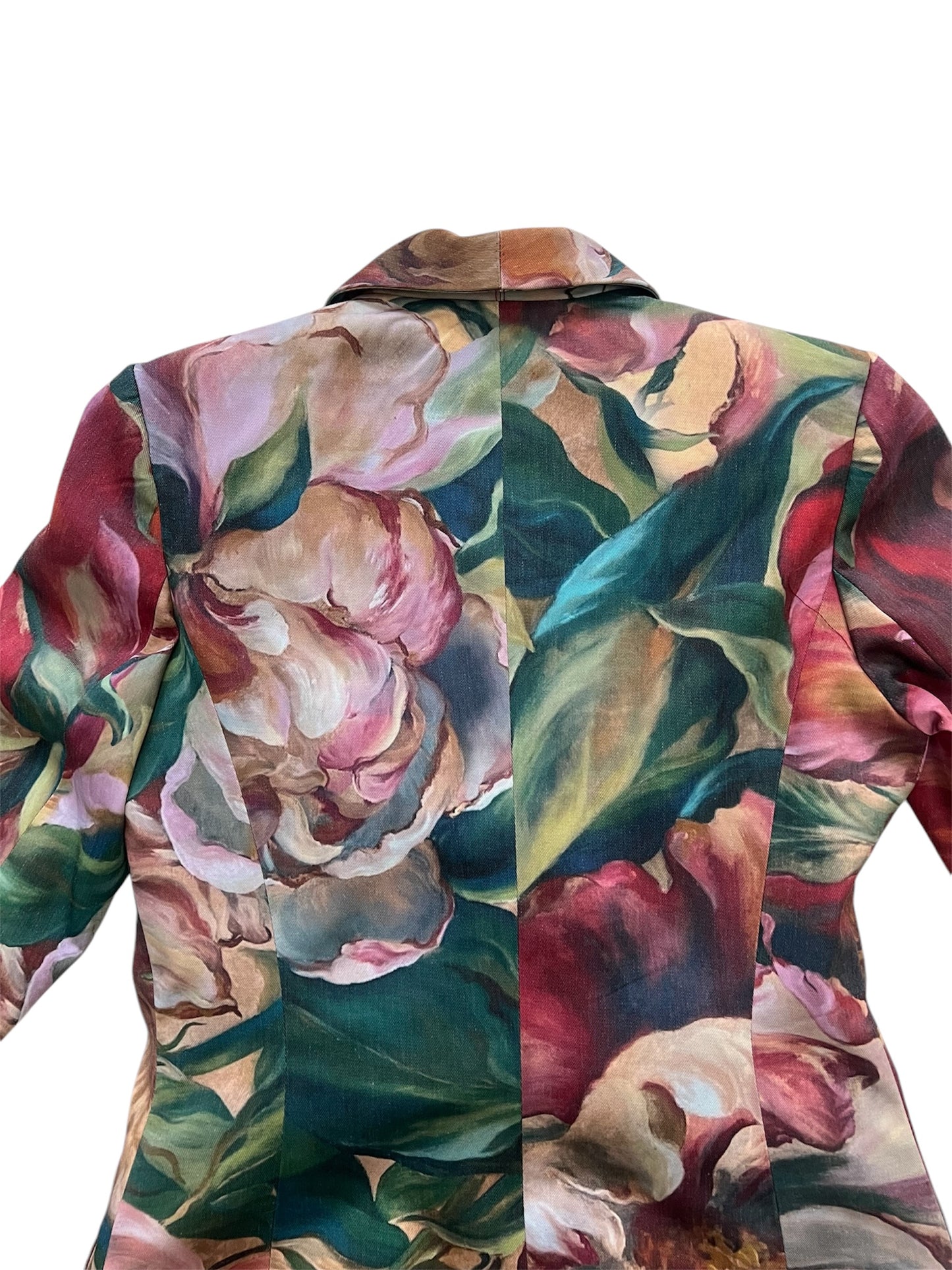 BLAZER CUADRO GABARDINA ALGODÓN