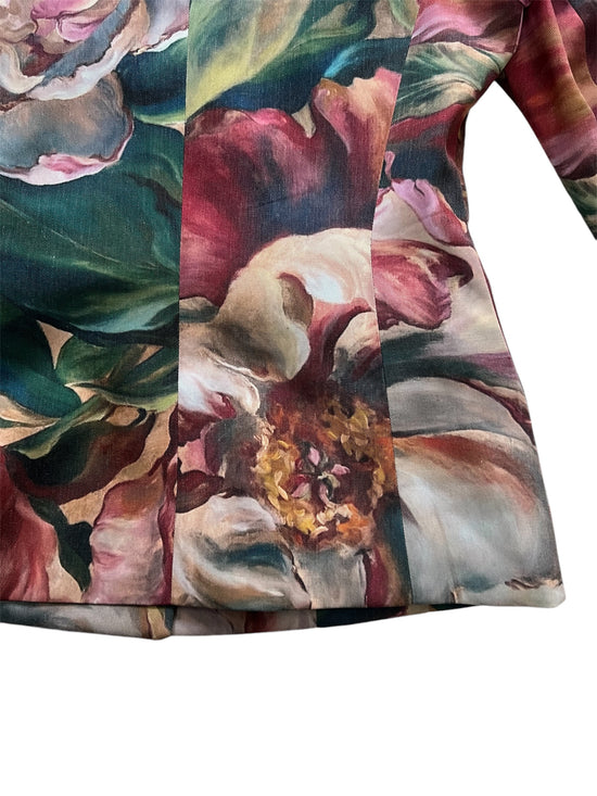 BLAZER CUADRO GABARDINA ALGODÓN