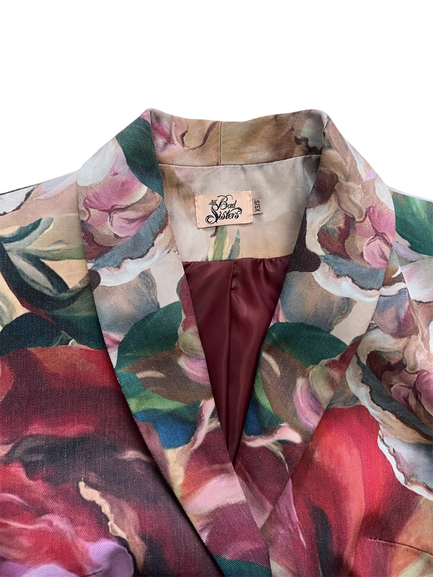 BLAZER CUADRO GABARDINA ALGODÓN