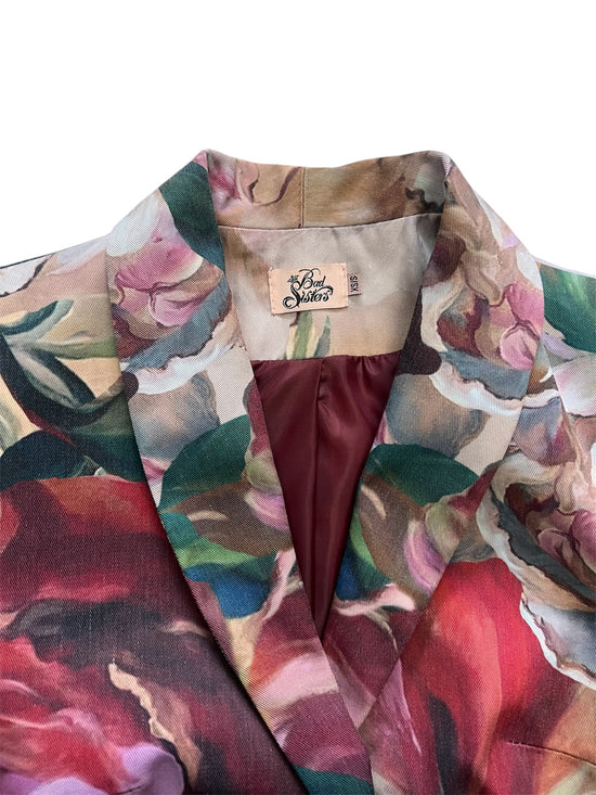 BLAZER CUADRO GABARDINA ALGODÓN