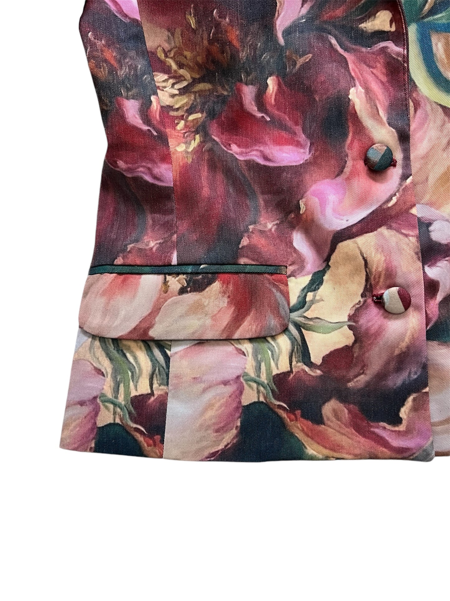 BLAZER CUADRO GABARDINA ALGODÓN