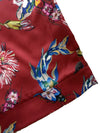 Detalle de terminación de pantalón pijama Geisha Rojo