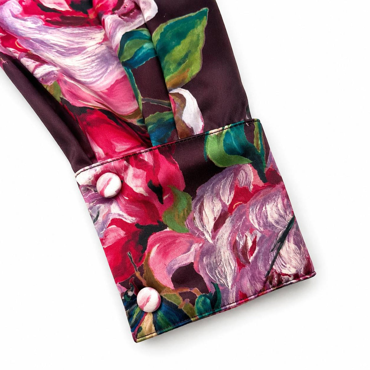 Camisa Colibrí Burdeo Símil Seda PRE ORDEN - foto 3