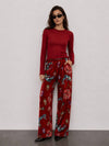 Pantalón Velvet Geisha Rojo | Bad Sisters