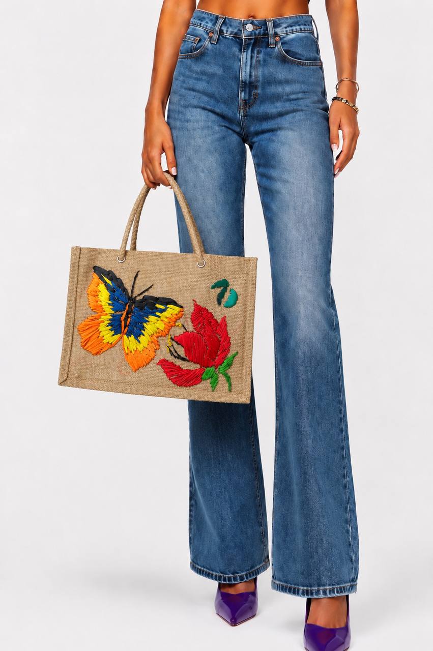 Bolsa Chica Mariposa Floral Bordada | Bad Sisters