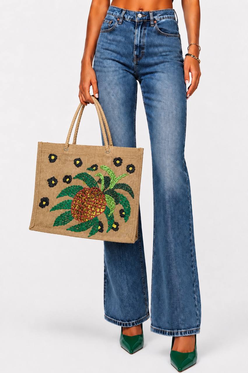 Bolsa Chica Piña Tropical Bordada | Bad Sisters
