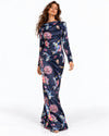 Vestido Largo Geisha Azul Satinado – Bad Sisters