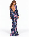 Vestido Largo Geisha Azul Satinado – Bad Sisters, espalda
