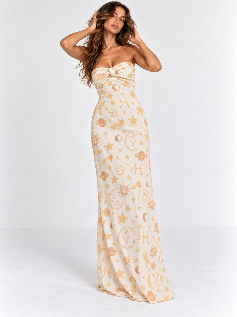 Vestido Mom Largo Zodiaco Amarillo