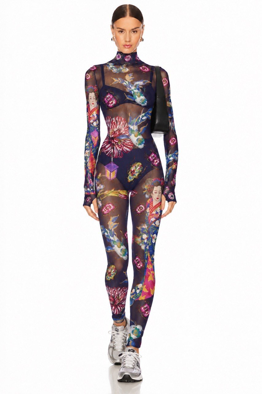 Enterito Mesh Geisha Azul | Bad Sisters