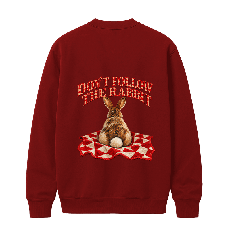 Poleron Polo Rojo Don't follow the Rabbit