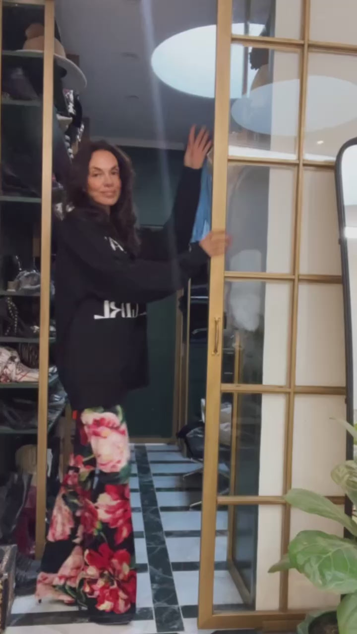 LEGGINS FLARE ROSE BLACk