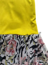 Detalle de faldón estampado del vestido Base C de Bad Sisters
