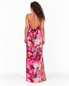 Vestido Halter Rose Pink Bad Sisters espalda abierta estudio fondo blanco
