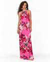 Vestido Halter Rose Pink Bad Sisters frente estudio fondo blanco