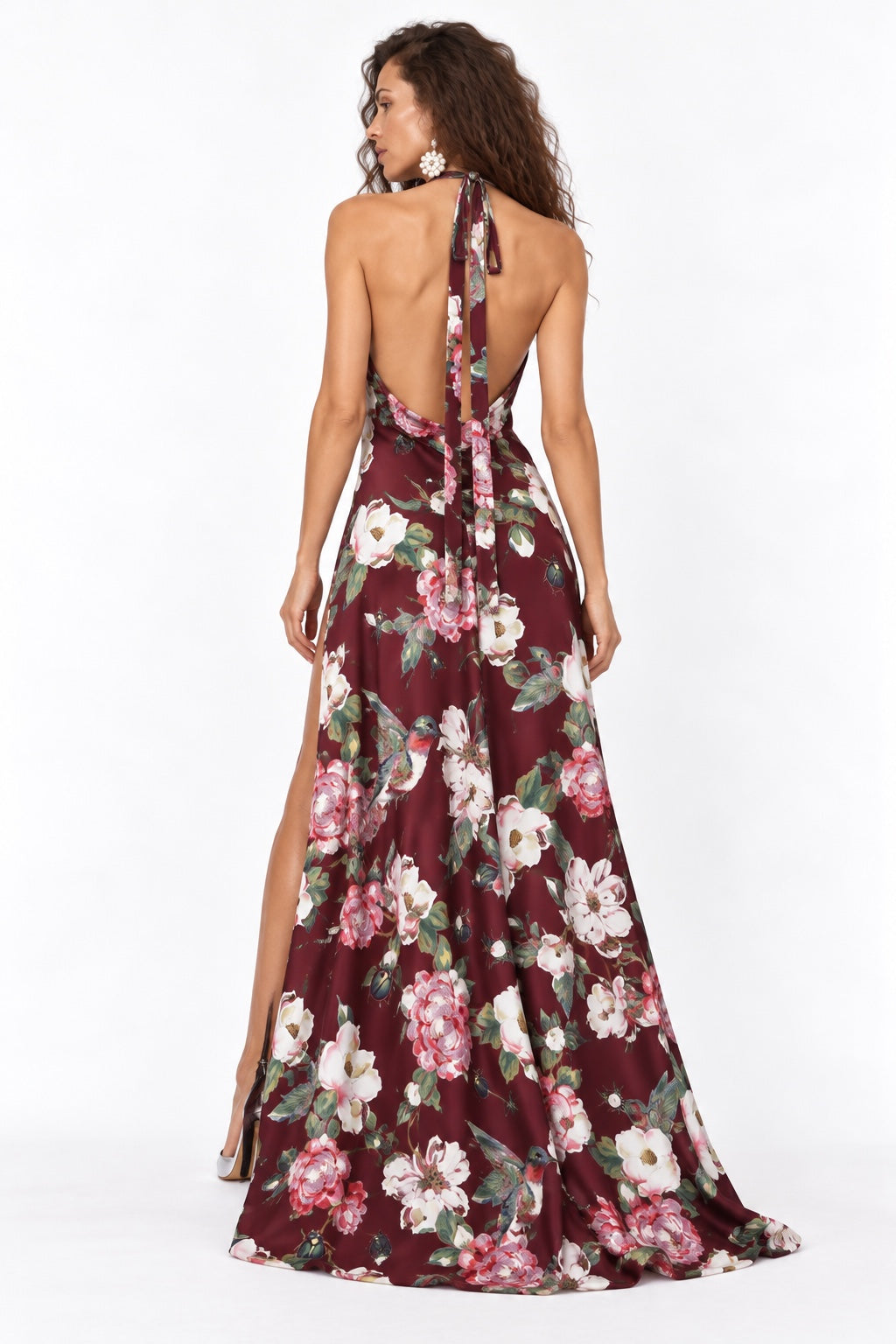 Vestido Jardín Colibrí Burdeos espalda, Bad Sisters