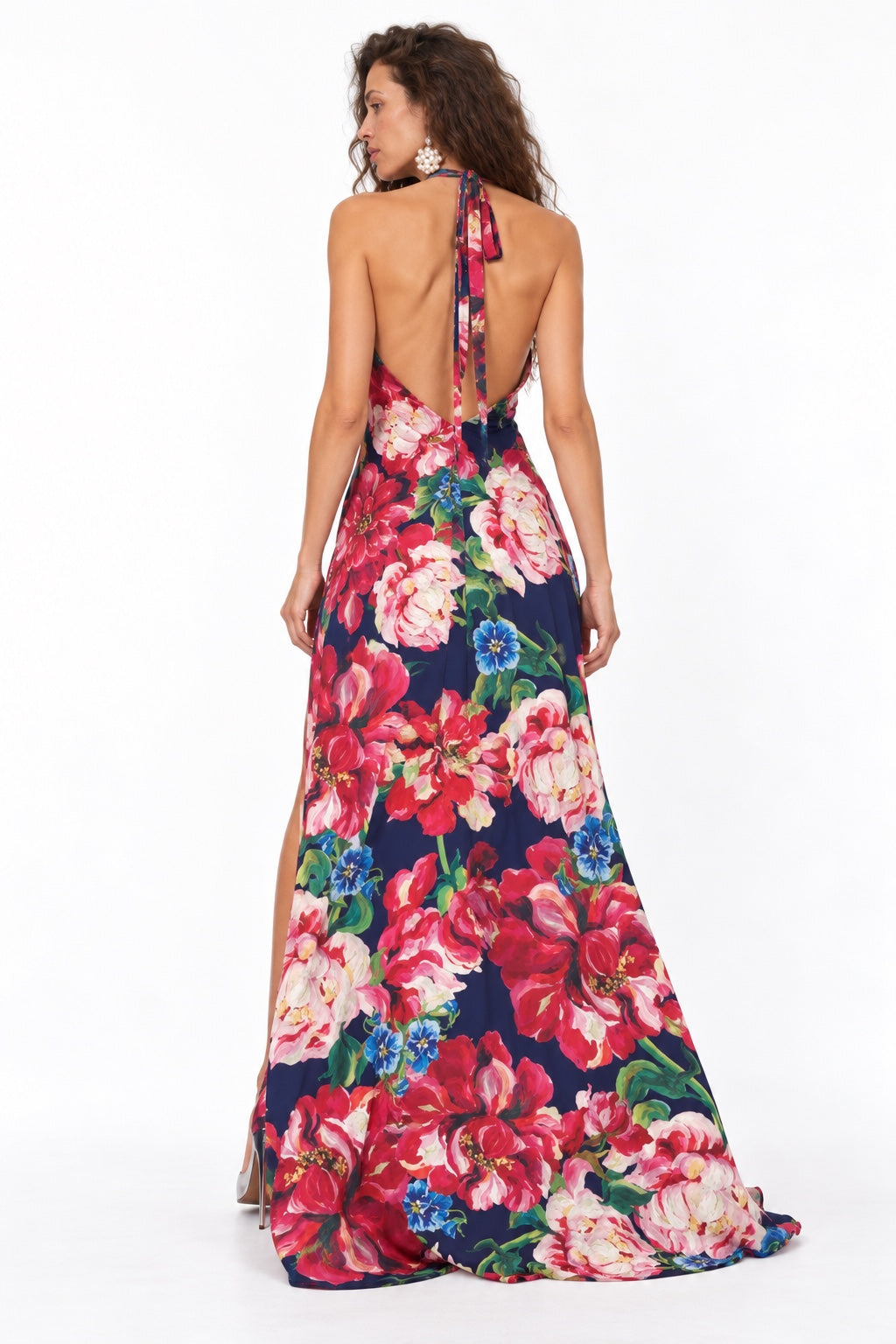 Vestido Jardín Rose Azul Bad Sisters espalda