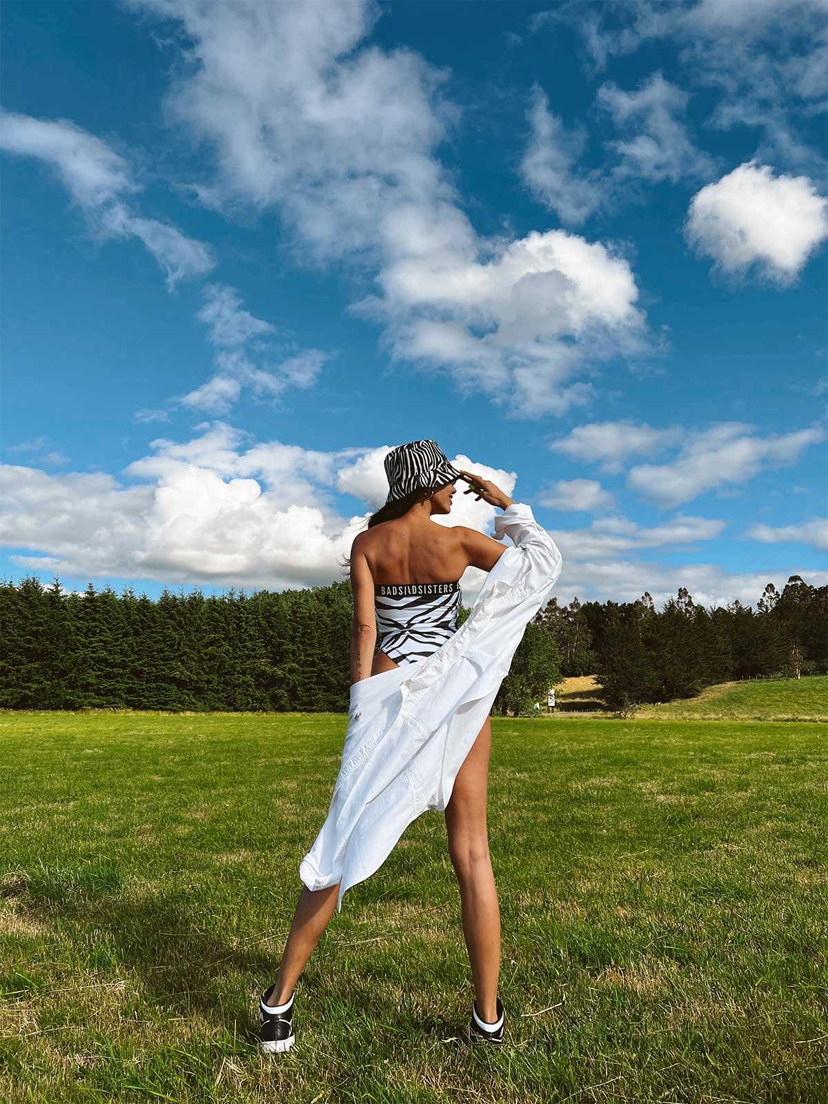 Traje baño entero last cebra negro - Bad Sisters Design