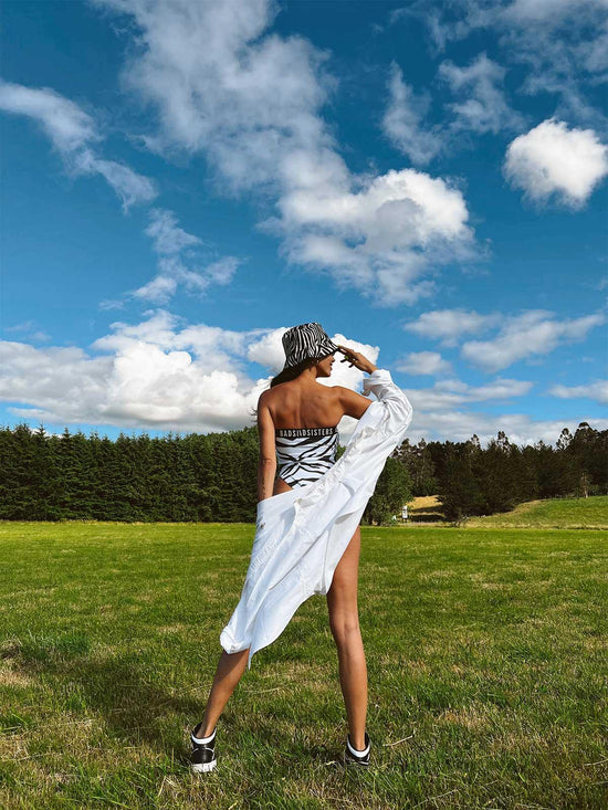 Traje baño entero last cebra negro - Bad Sisters Design