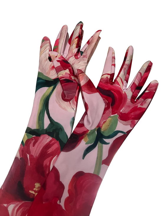 GUANTES LARGOS ROSE CELESTE